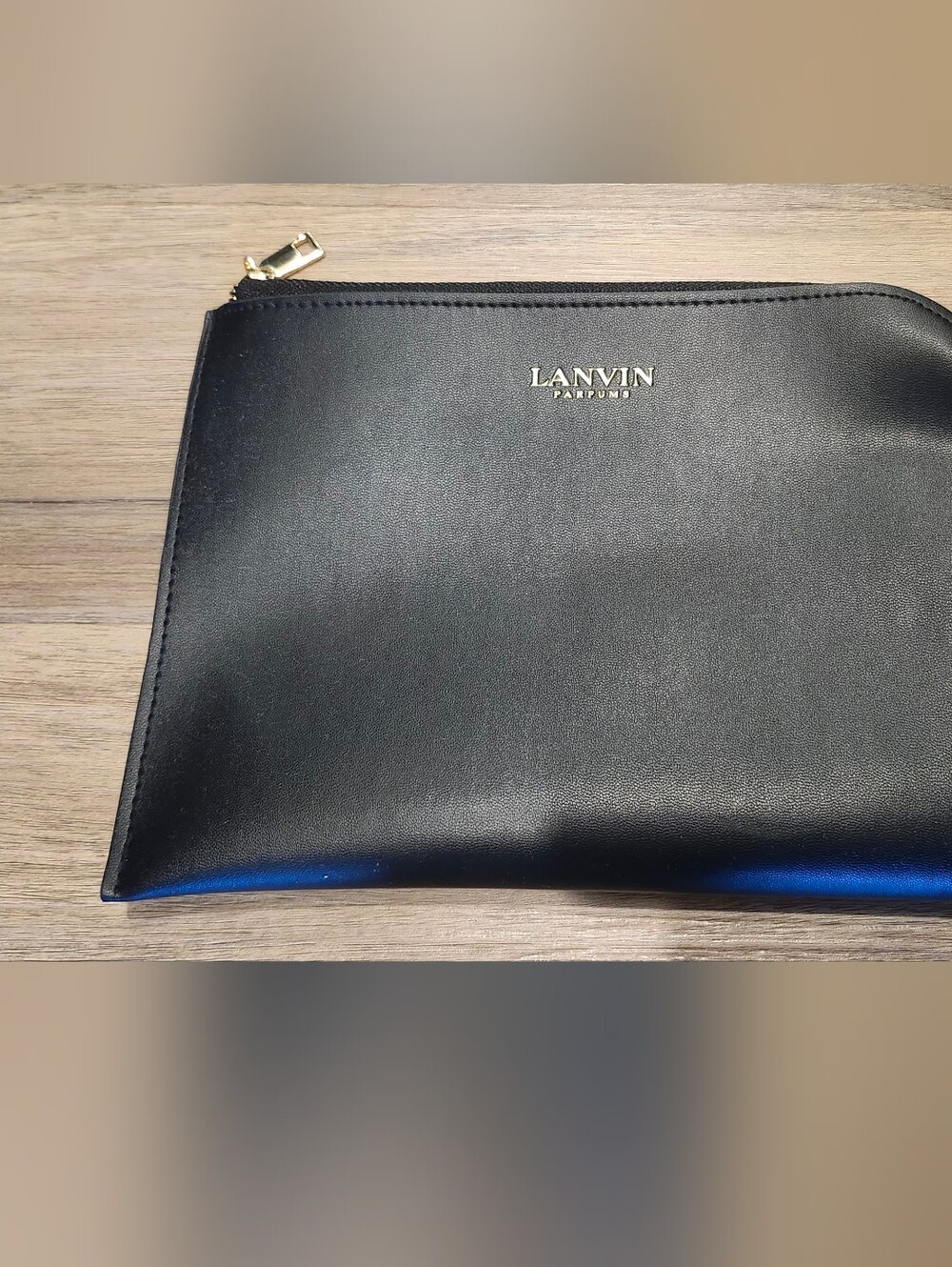 NWOT Lanvin Half Zip Pouch Black/Brown